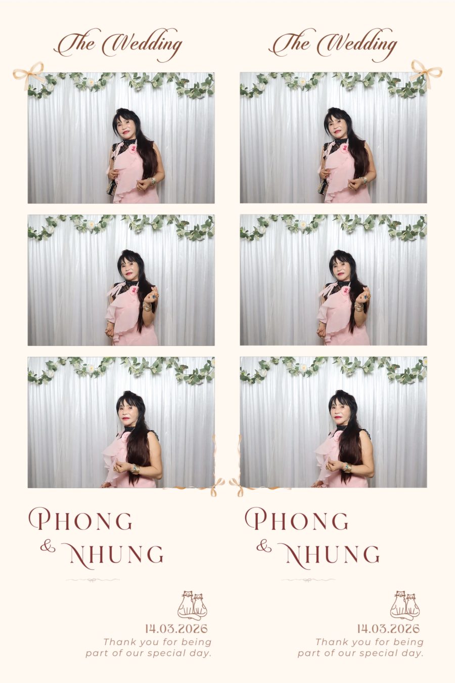 Chupbox Wedding photobooth for Phong & Nhung at Luxury Palace
