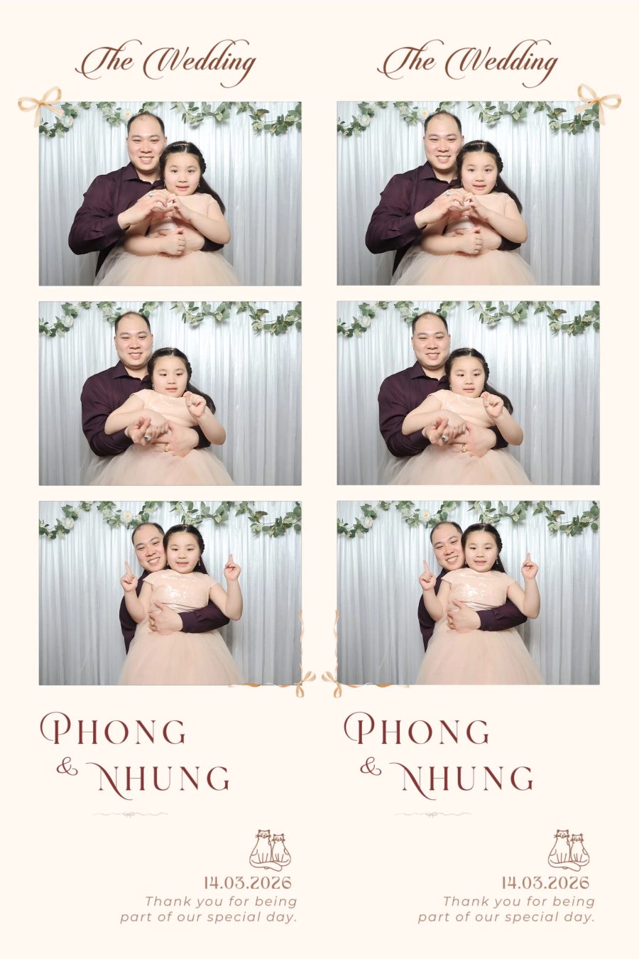 Chupbox Wedding photobooth for Phong & Nhung at Luxury Palace