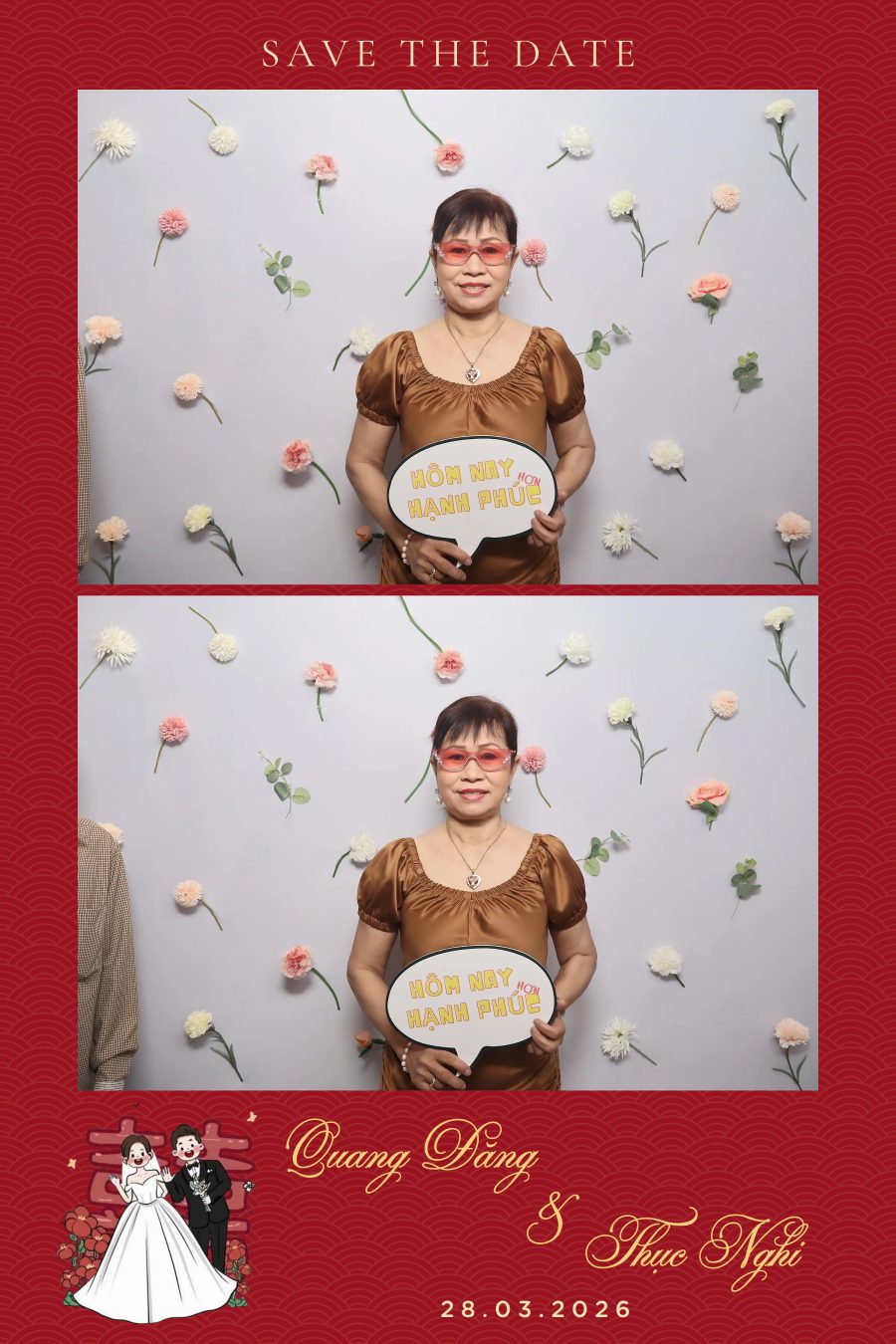 Chupbox Wedding Photobooth for Dang & Nghi at Queen Plaza Ky Hoa