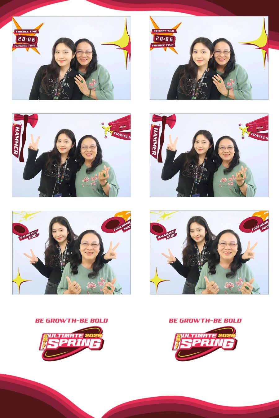 Chupbox Photobooth of RMIT Ultimate Frisbee Club at RMIT university in HCM