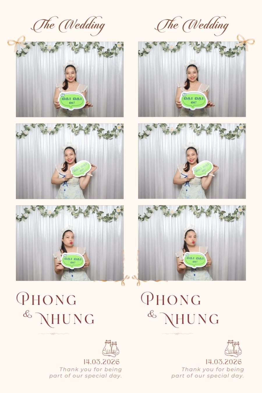 Chupbox Wedding photobooth for Phong & Nhung at Luxury Palace