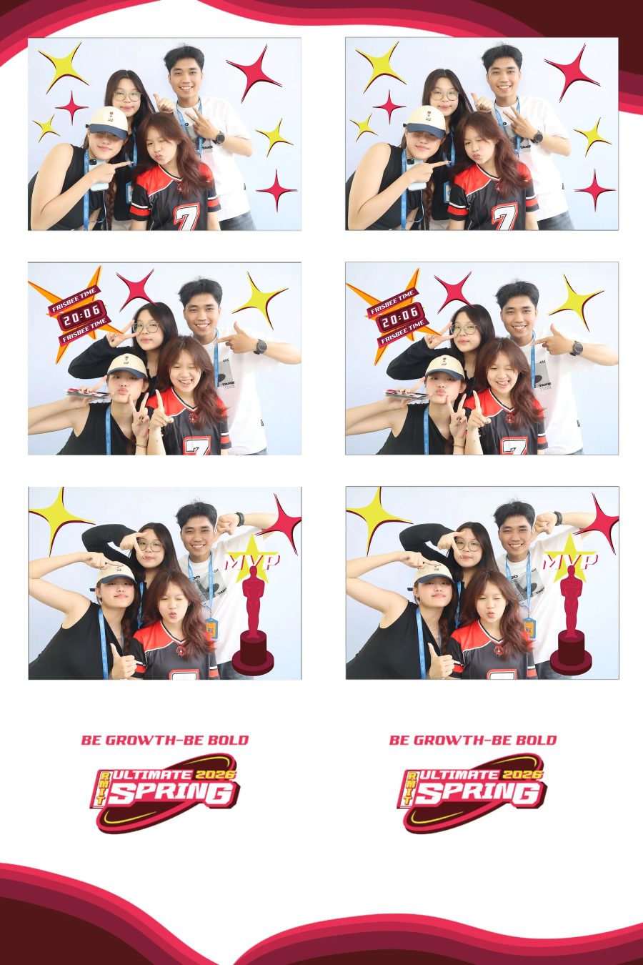 Chupbox Photobooth of RMIT Ultimate Frisbee Club at RMIT university in HCM