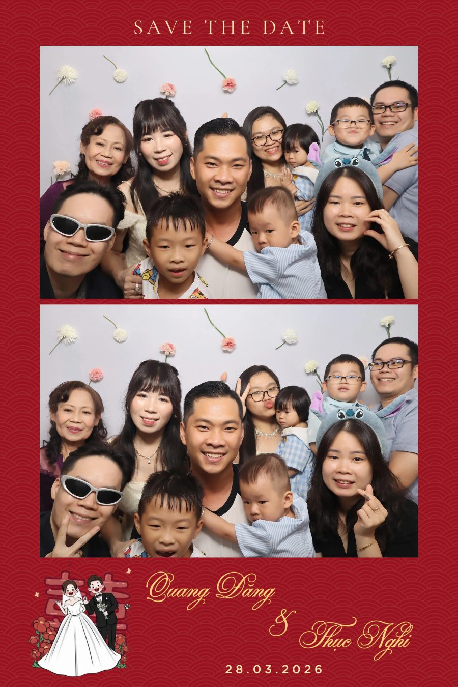 Chupbox Wedding Photobooth for Dang & Nghi at Queen Plaza Ky Hoa