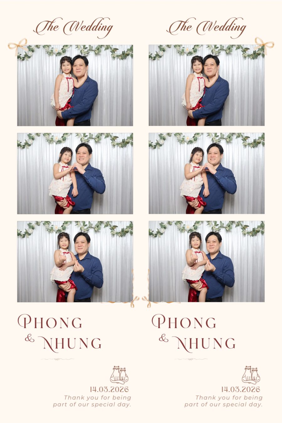 Chupbox Wedding photobooth for Phong & Nhung at Luxury Palace