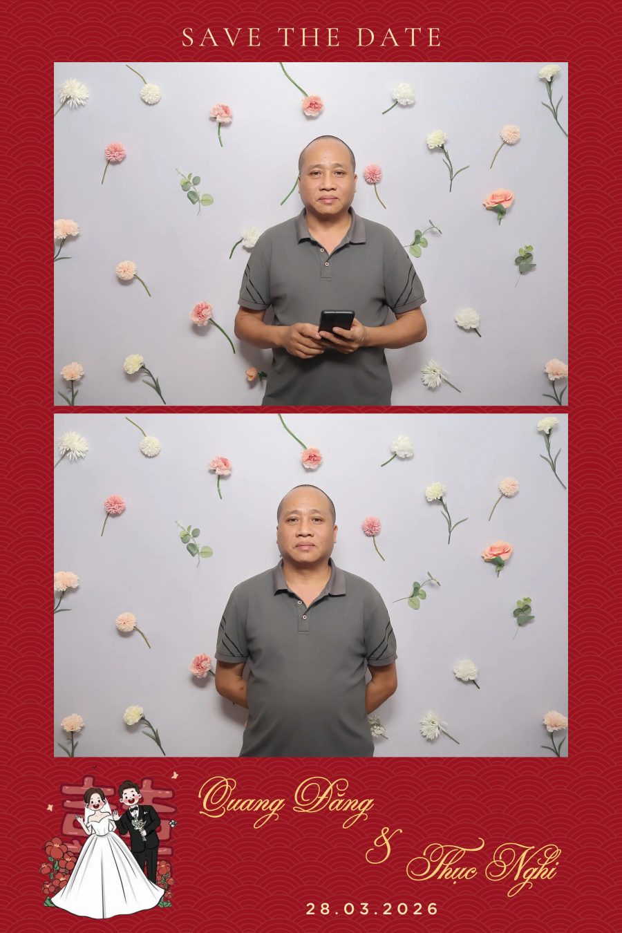 Chupbox Wedding Photobooth for Dang & Nghi at Queen Plaza Ky Hoa