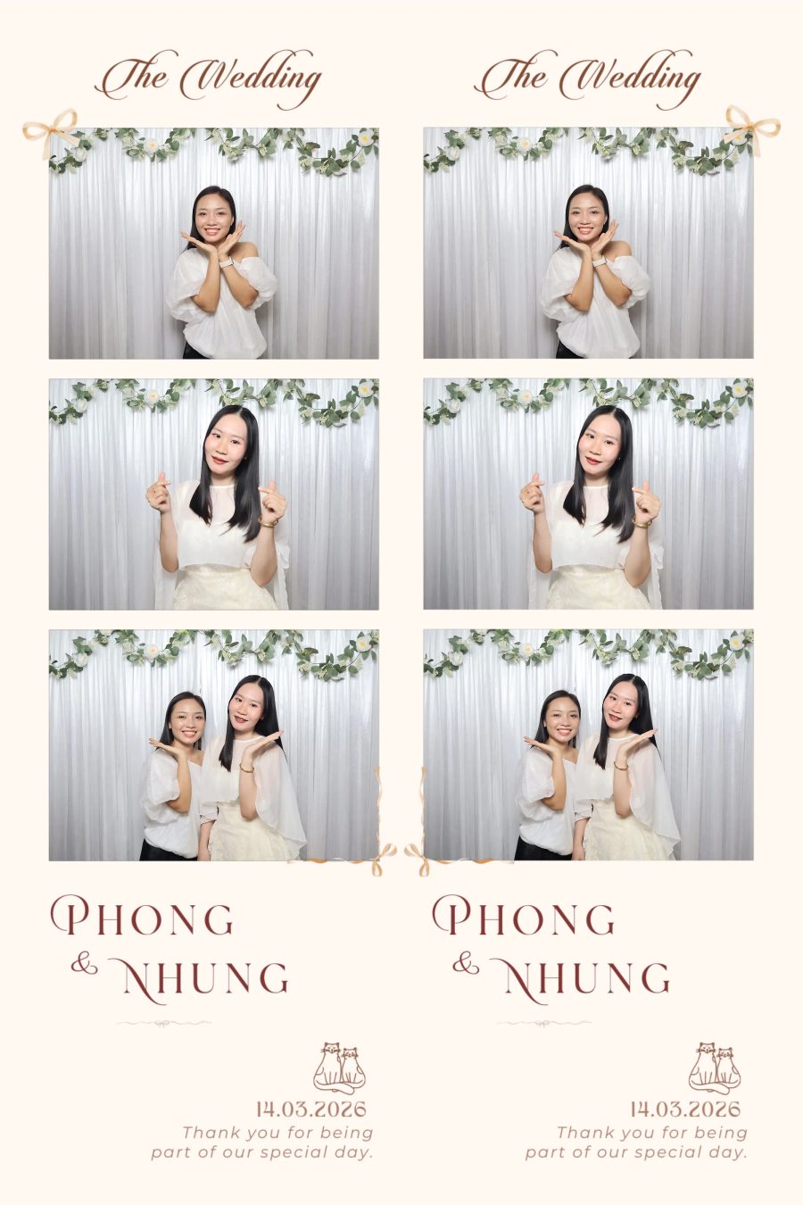 Chupbox Wedding photobooth for Phong & Nhung at Luxury Palace