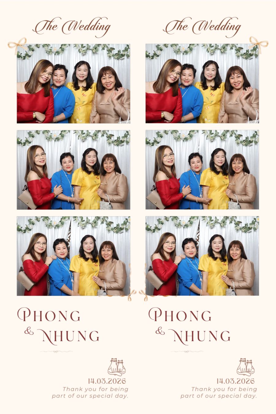 Chupbox Wedding photobooth for Phong & Nhung at Luxury Palace
