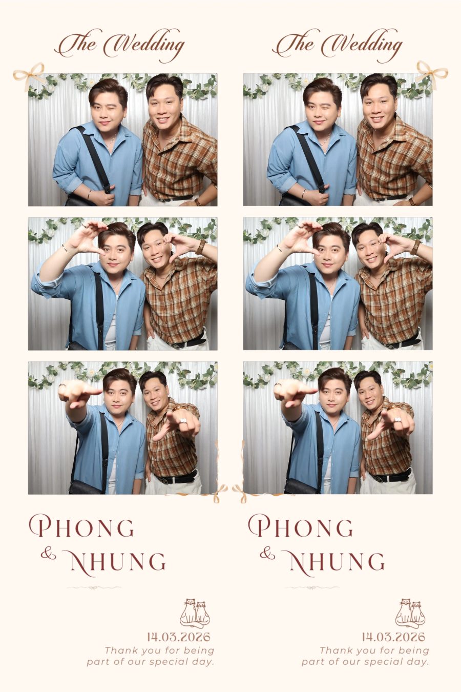 Chupbox Wedding photobooth for Phong & Nhung at Luxury Palace