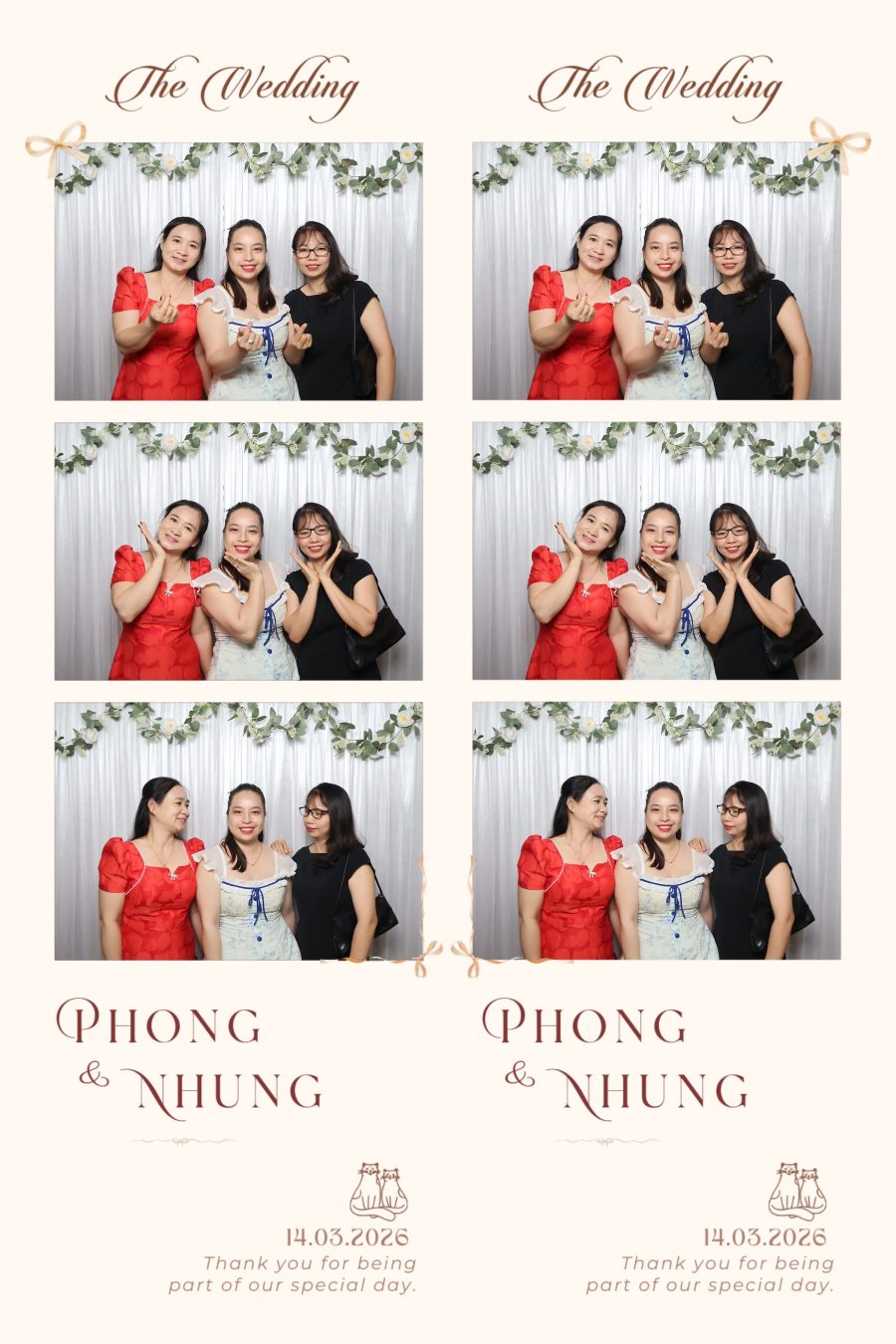 Chupbox Wedding photobooth for Phong & Nhung at Luxury Palace