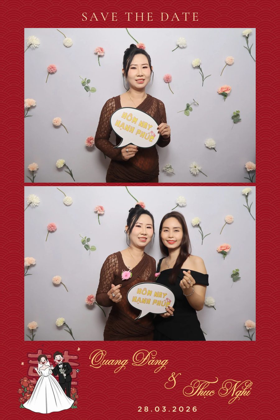 Chupbox Wedding Photobooth for Dang & Nghi at Queen Plaza Ky Hoa