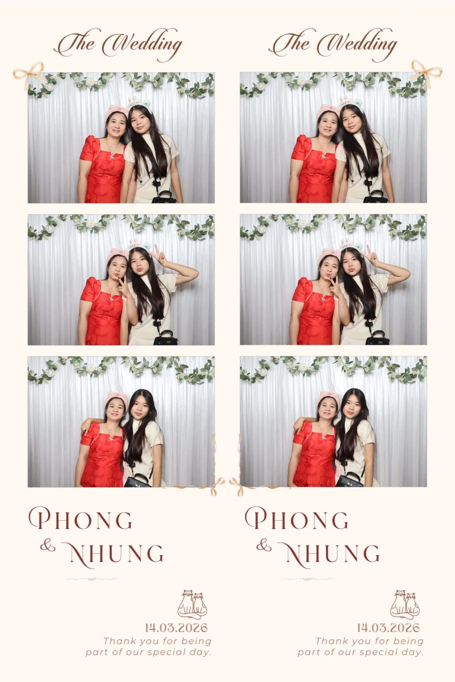 Chupbox Wedding photobooth for Phong & Nhung at Luxury Palace