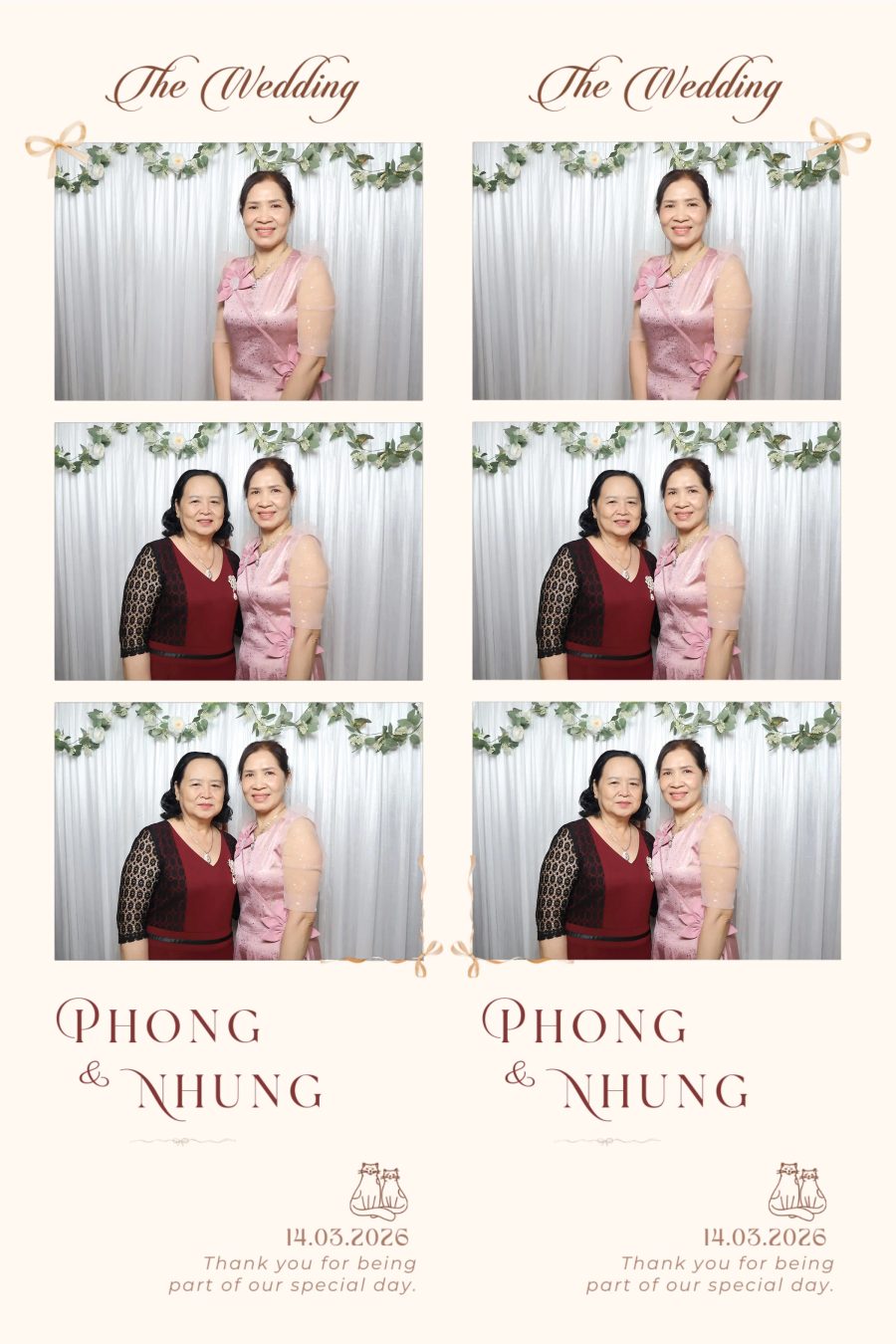 Chupbox Wedding photobooth for Phong & Nhung at Luxury Palace