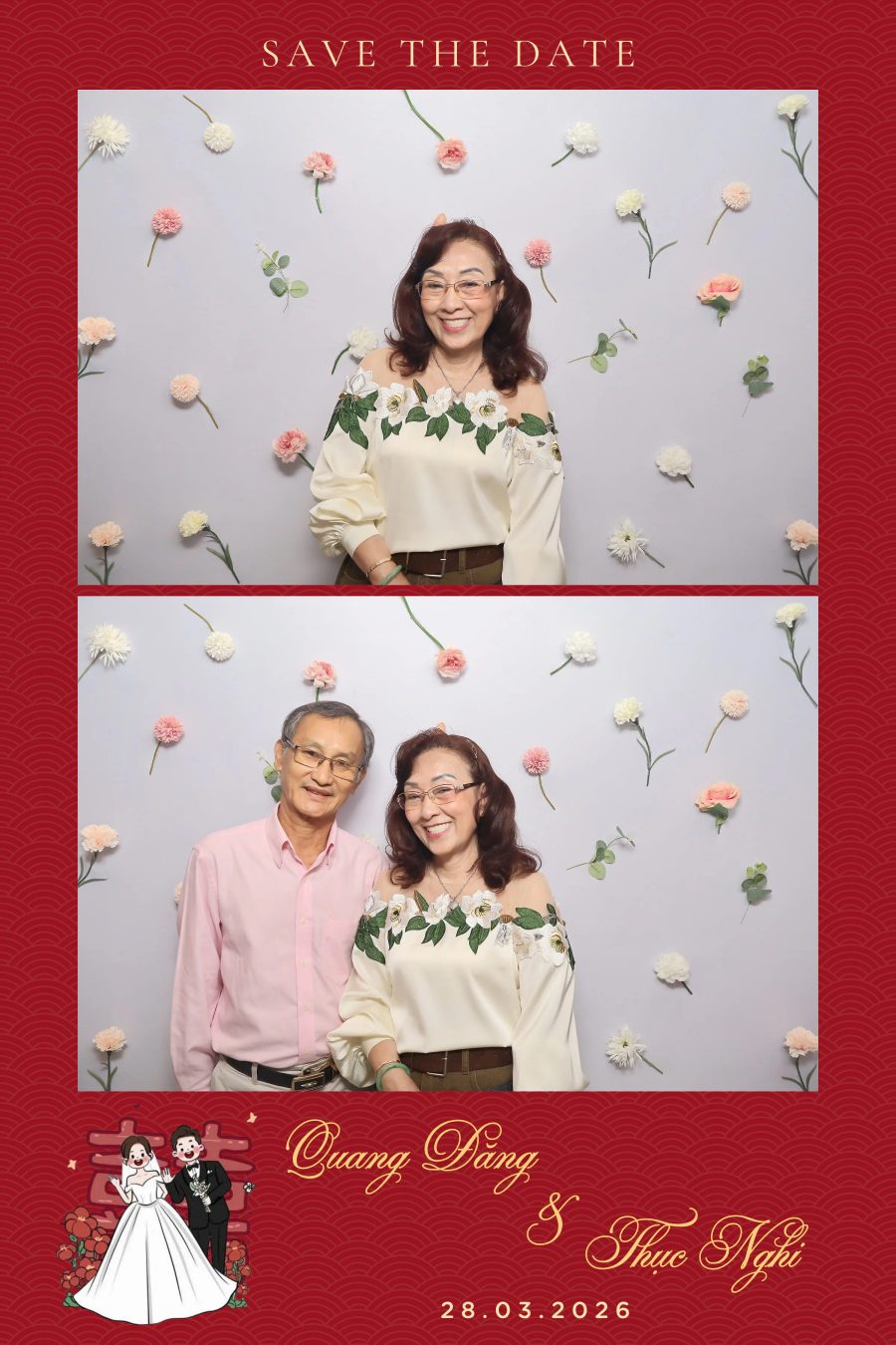 Chupbox Wedding Photobooth for Dang & Nghi at Queen Plaza Ky Hoa