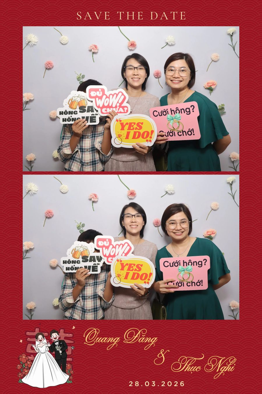 Chupbox Wedding Photobooth for Dang & Nghi at Queen Plaza Ky Hoa