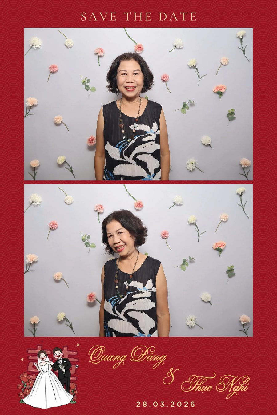 Chupbox Wedding Photobooth for Dang & Nghi at Queen Plaza Ky Hoa