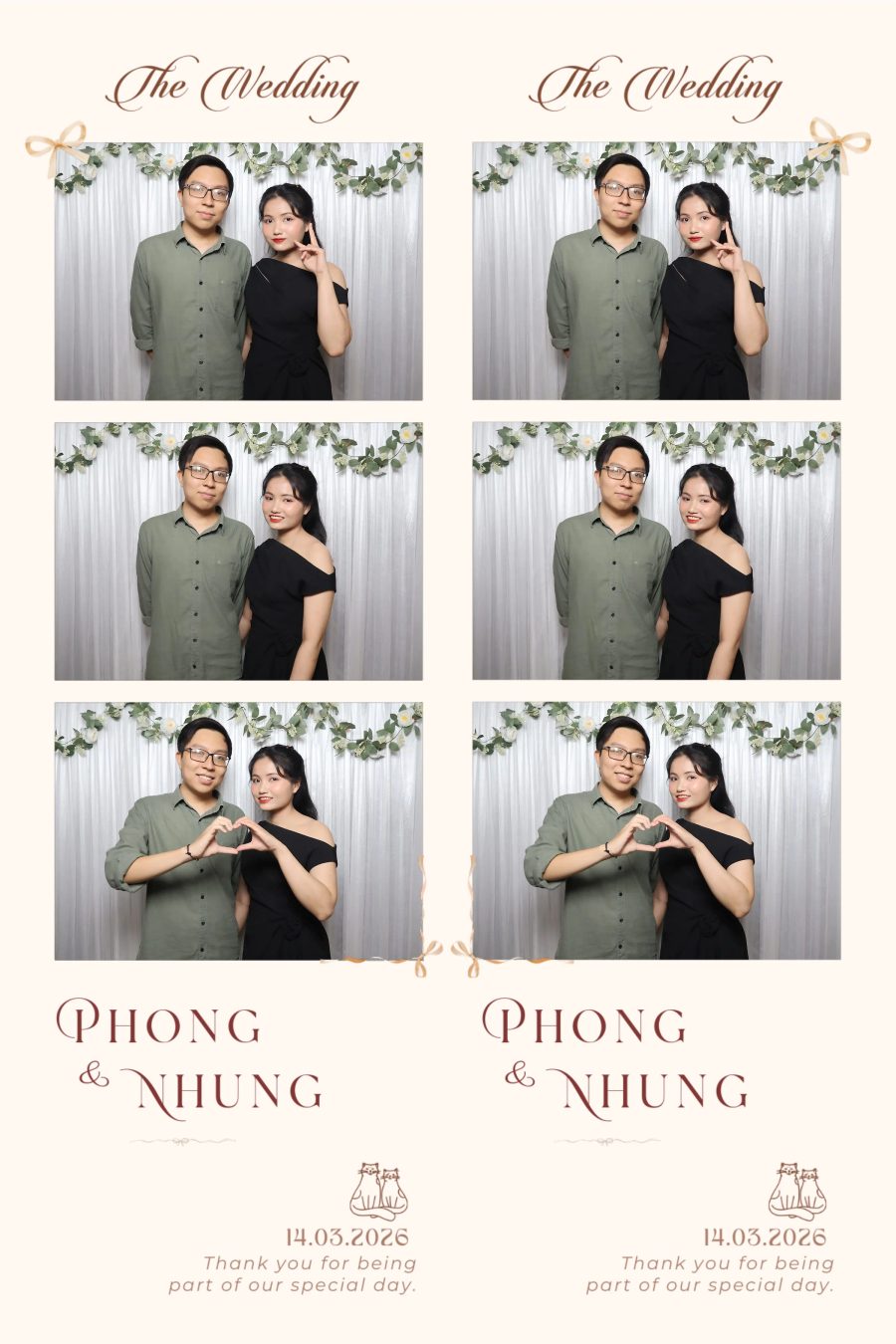 Chupbox Wedding photobooth for Phong & Nhung at Luxury Palace