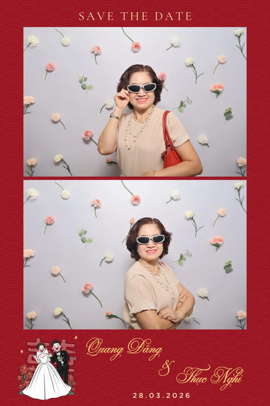 Chupbox Wedding Photobooth for Dang & Nghi at Queen Plaza Ky Hoa