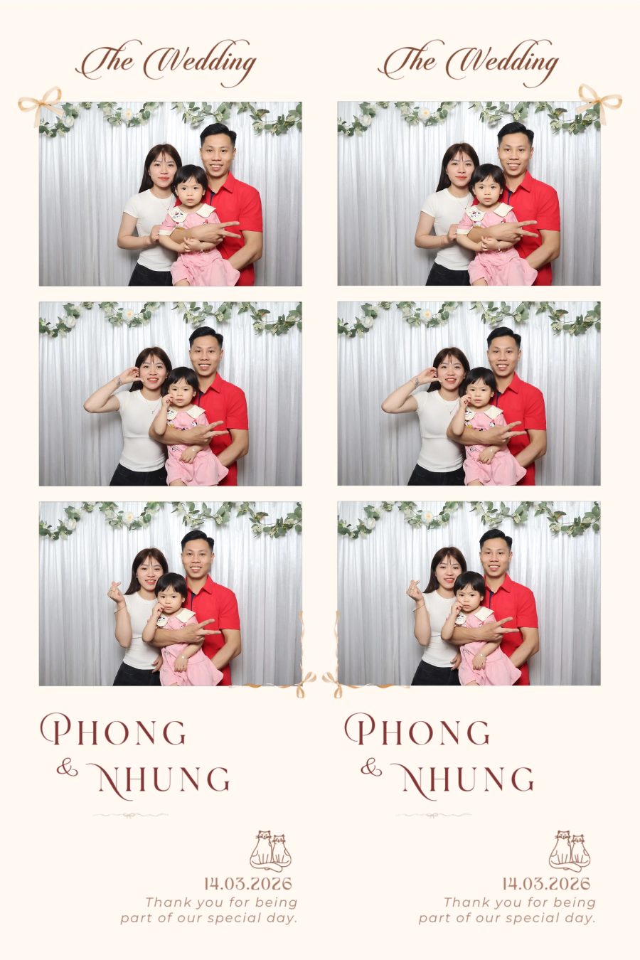 Chupbox Wedding photobooth for Phong & Nhung at Luxury Palace