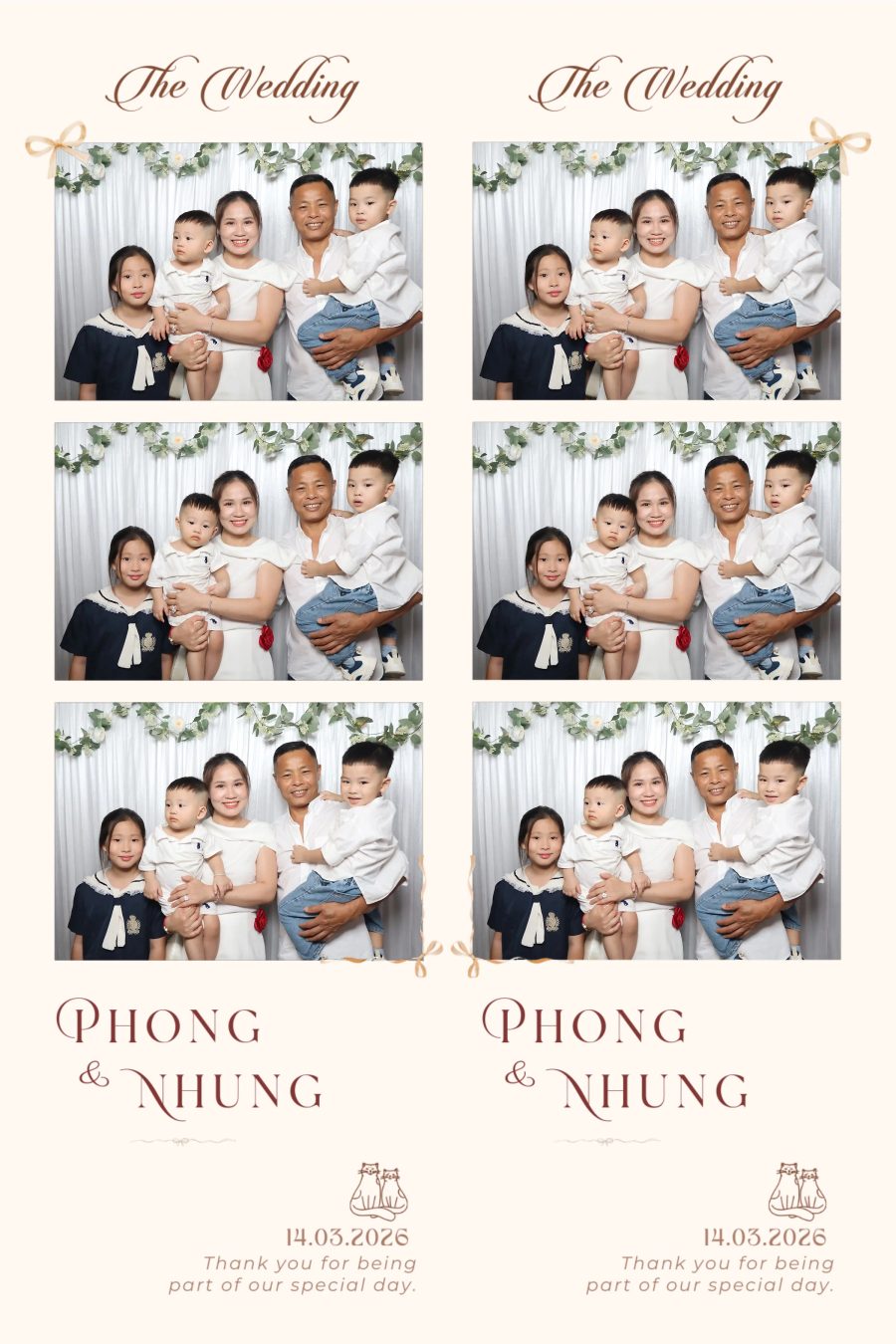 Chupbox Wedding photobooth for Phong & Nhung at Luxury Palace