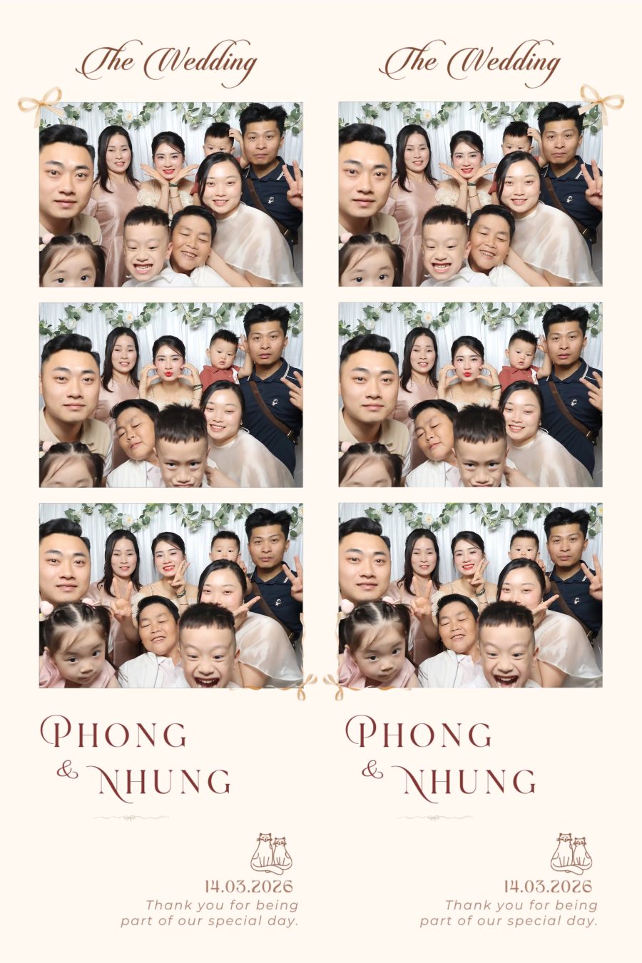 Chupbox Wedding photobooth for Phong & Nhung at Luxury Palace