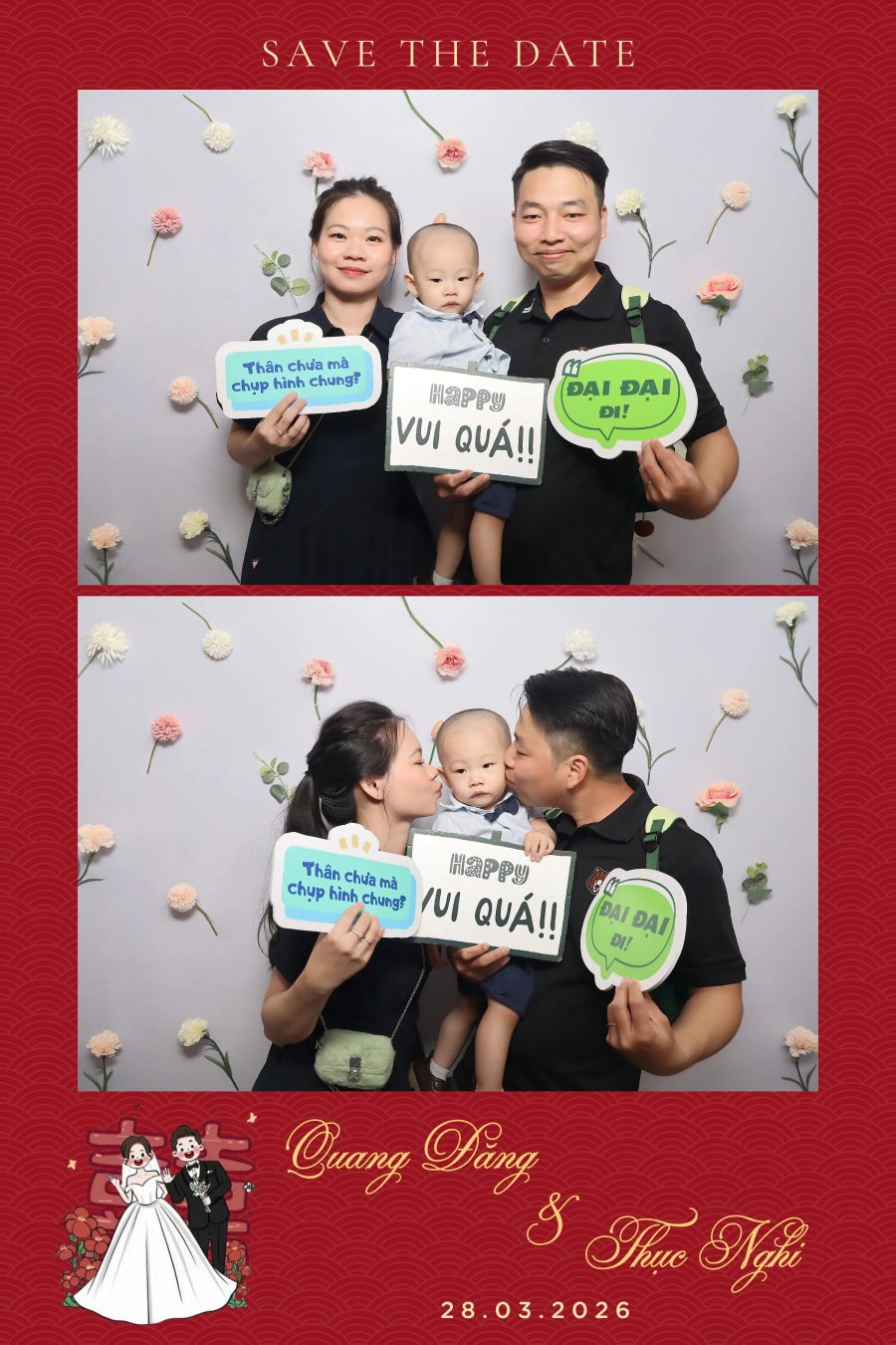 Chupbox Wedding Photobooth for Dang & Nghi at Queen Plaza Ky Hoa