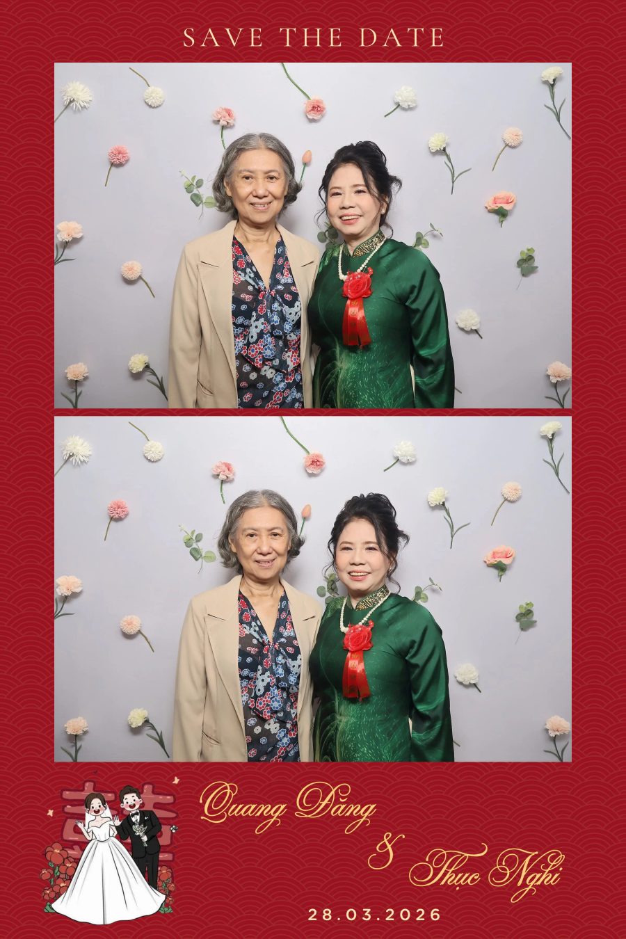 Chupbox Wedding Photobooth for Dang & Nghi at Queen Plaza Ky Hoa