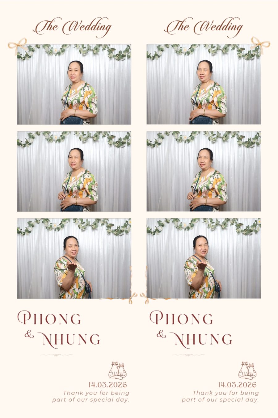 Chupbox Wedding photobooth for Phong & Nhung at Luxury Palace