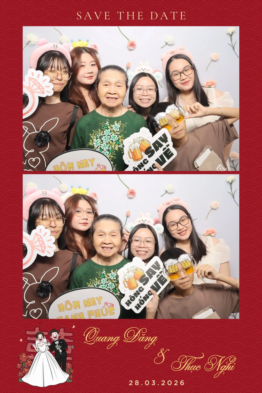 Chupbox Wedding Photobooth for Dang & Nghi at Queen Plaza Ky Hoa