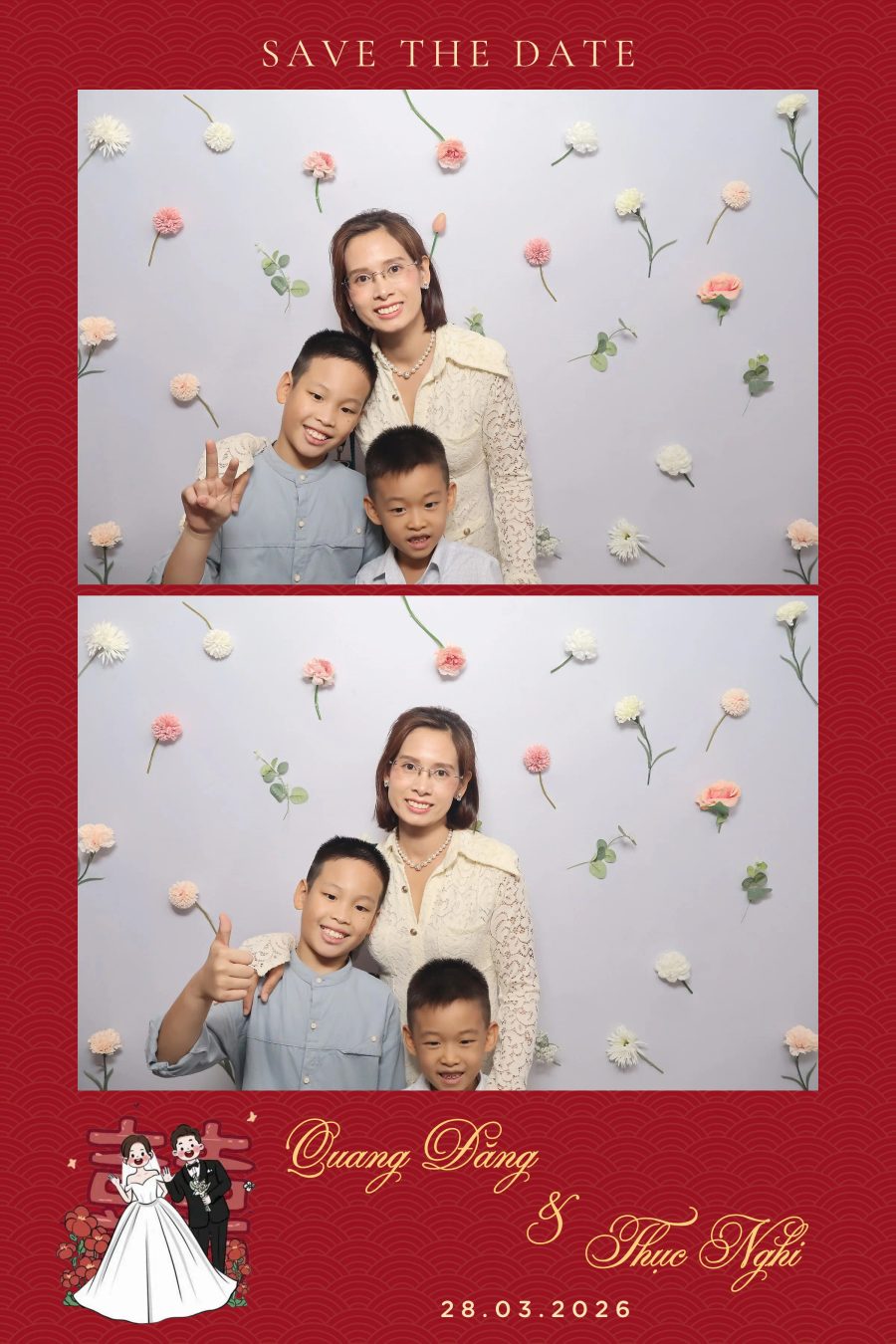 Chupbox Wedding Photobooth for Dang & Nghi at Queen Plaza Ky Hoa
