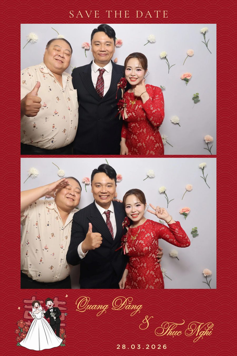 Chupbox Wedding Photobooth for Dang & Nghi at Queen Plaza Ky Hoa