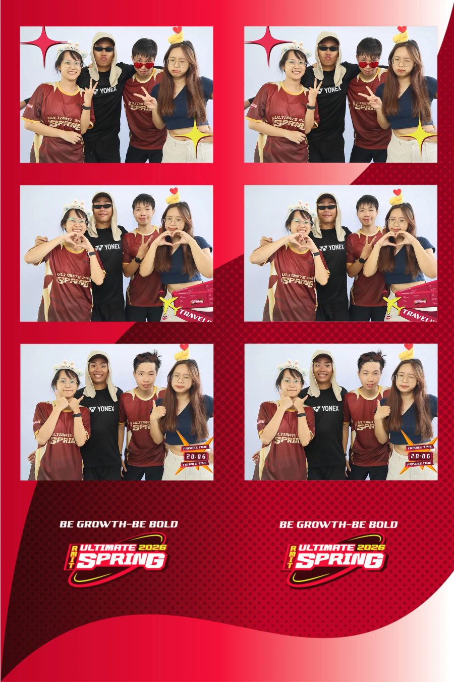 Chupbox Photobooth of RMIT Ultimate Frisbee Club at RMIT university in HCM