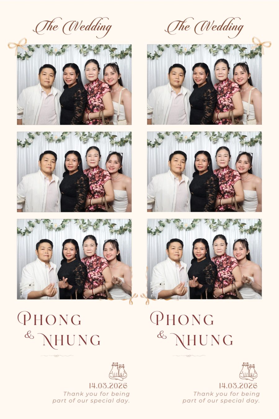 Chupbox Wedding photobooth for Phong & Nhung at Luxury Palace