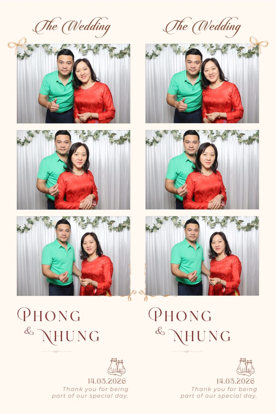 Chupbox Wedding photobooth for Phong & Nhung at Luxury Palace