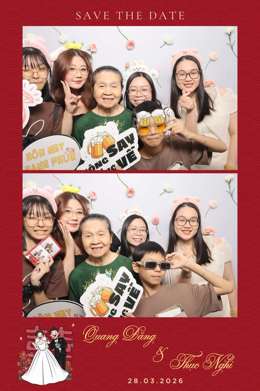 Chupbox Wedding Photobooth for Dang & Nghi at Queen Plaza Ky Hoa