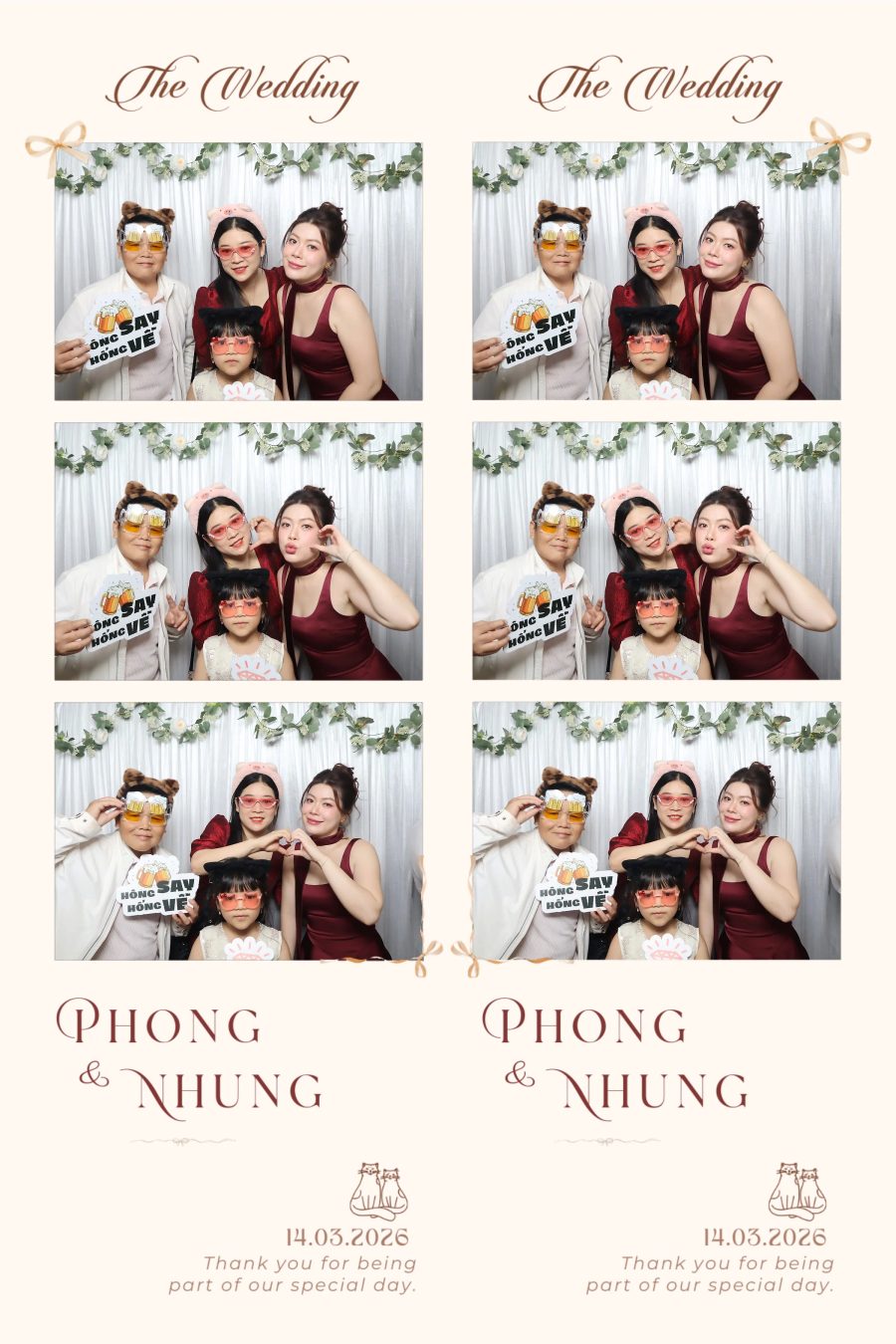 Chupbox Wedding photobooth for Phong & Nhung at Luxury Palace