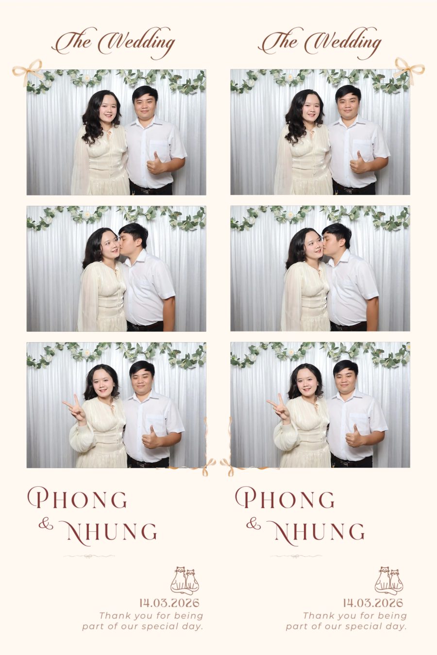 Chupbox Wedding photobooth for Phong & Nhung at Luxury Palace