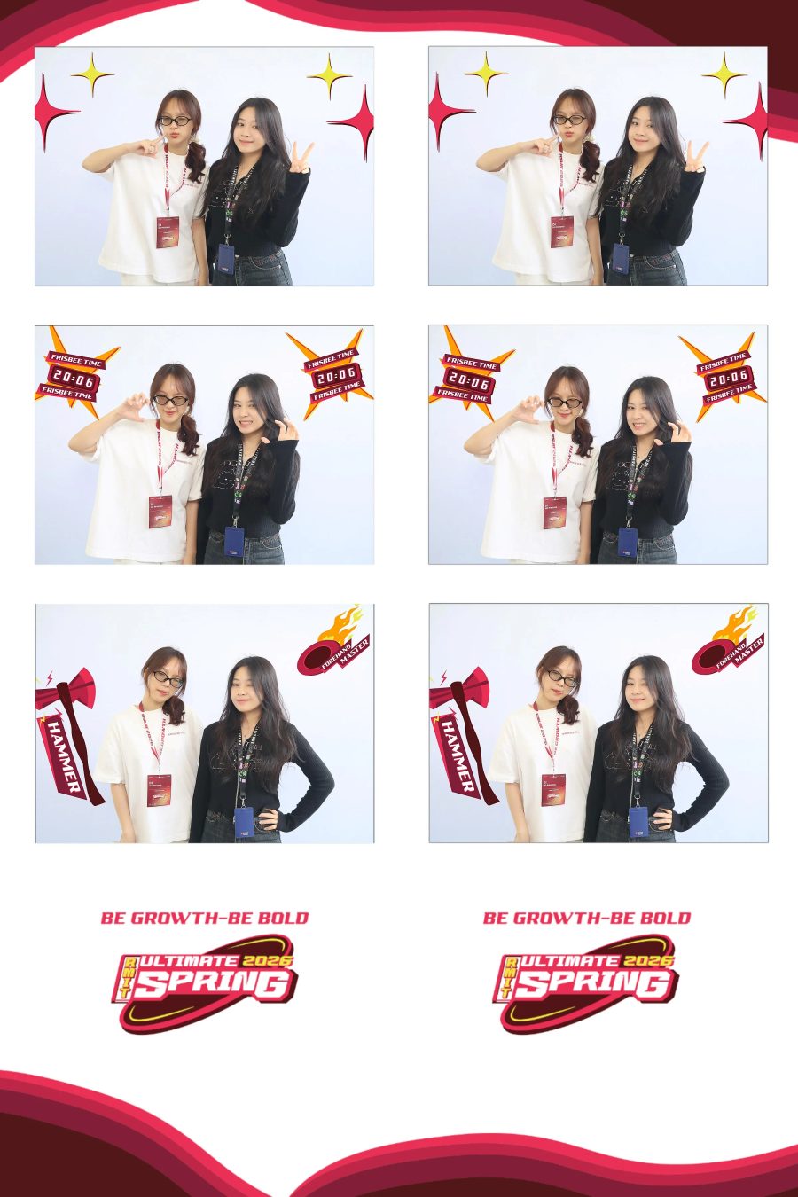 Chupbox Photobooth of RMIT Ultimate Frisbee Club at RMIT university in HCM