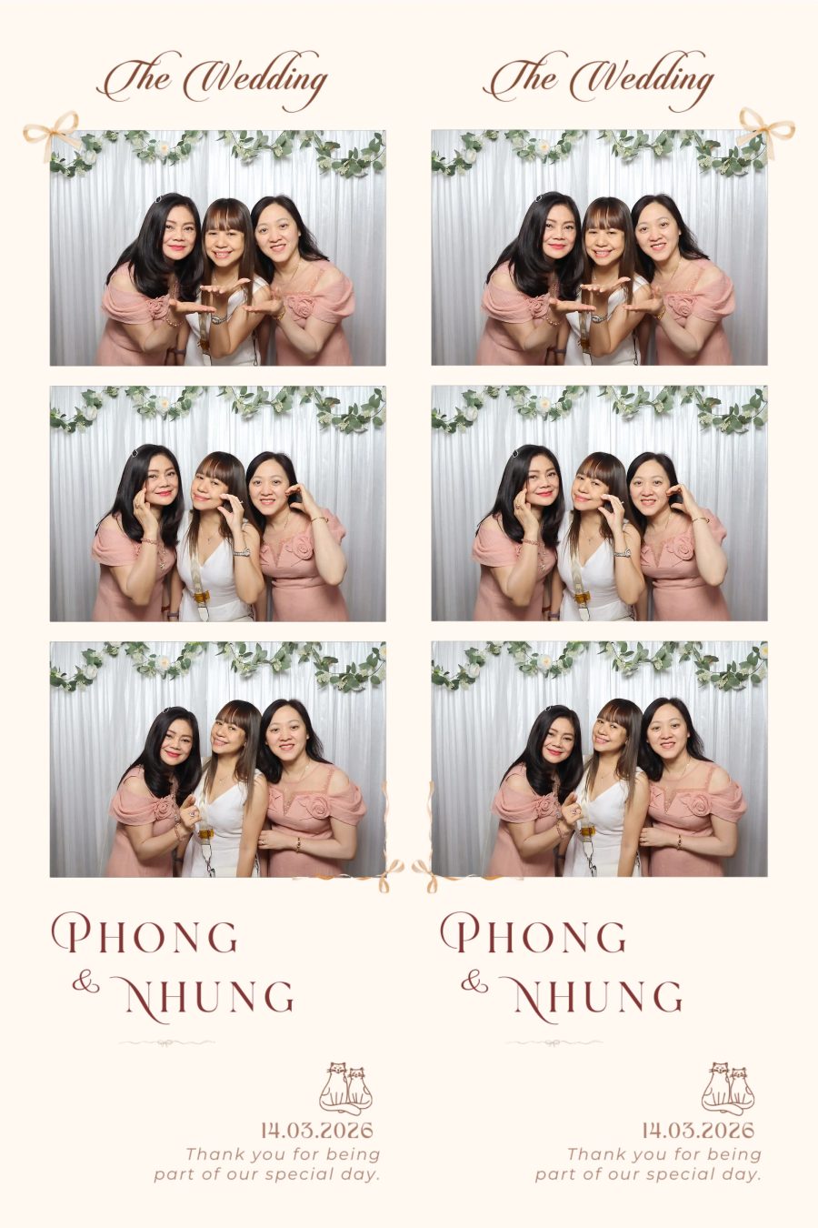 Chupbox Wedding photobooth for Phong & Nhung at Luxury Palace