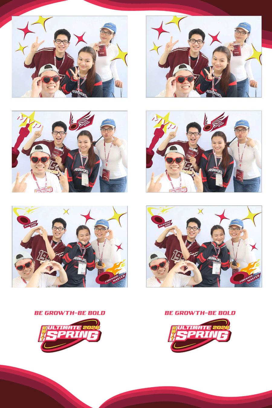 Chupbox Photobooth of RMIT Ultimate Frisbee Club at RMIT university in HCM