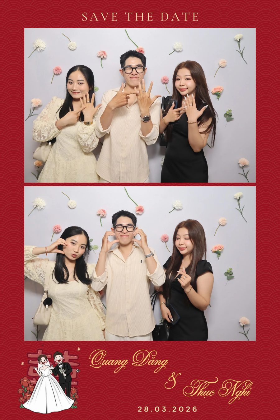 Chupbox Wedding Photobooth for Dang & Nghi at Queen Plaza Ky Hoa