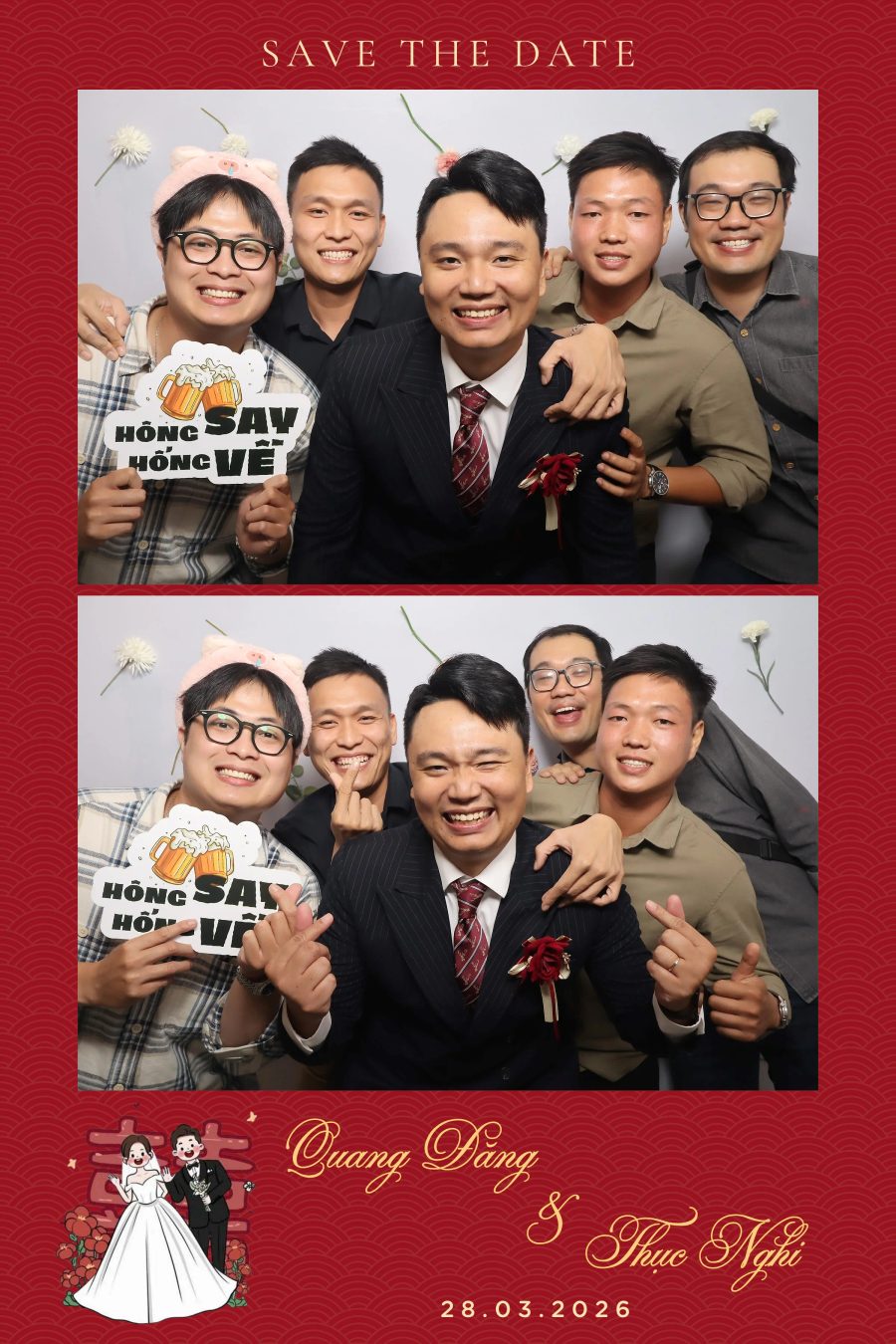 Chupbox Wedding Photobooth for Dang & Nghi at Queen Plaza Ky Hoa