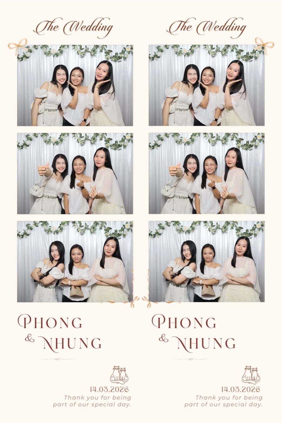 Chupbox Wedding photobooth for Phong & Nhung at Luxury Palace