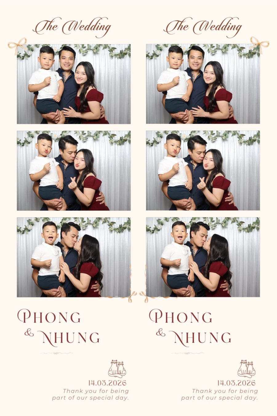 Chupbox Wedding photobooth for Phong & Nhung at Luxury Palace