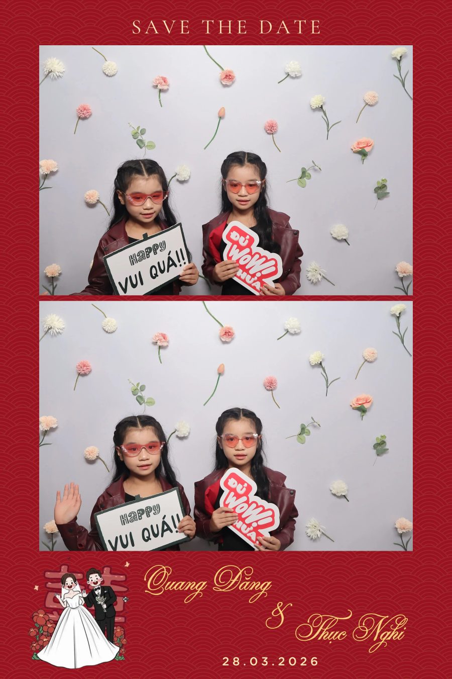Chupbox Wedding Photobooth for Dang & Nghi at Queen Plaza Ky Hoa