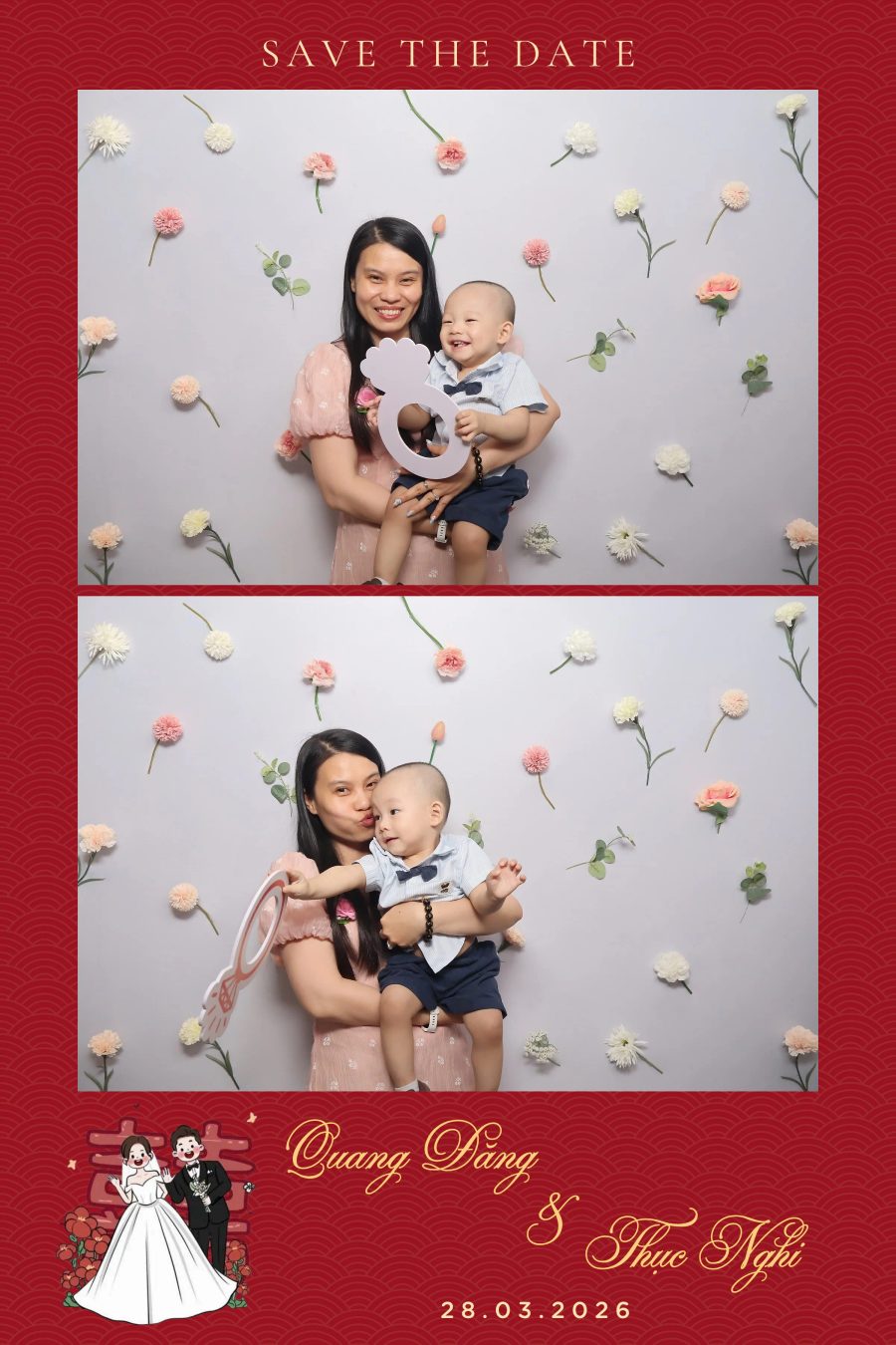Chupbox Wedding Photobooth for Dang & Nghi at Queen Plaza Ky Hoa