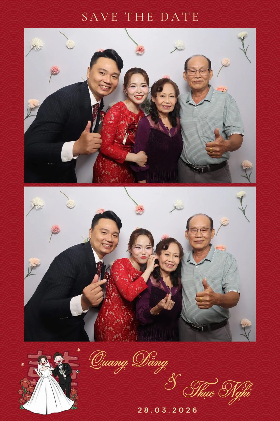 Chupbox Wedding Photobooth for Dang & Nghi at Queen Plaza Ky Hoa