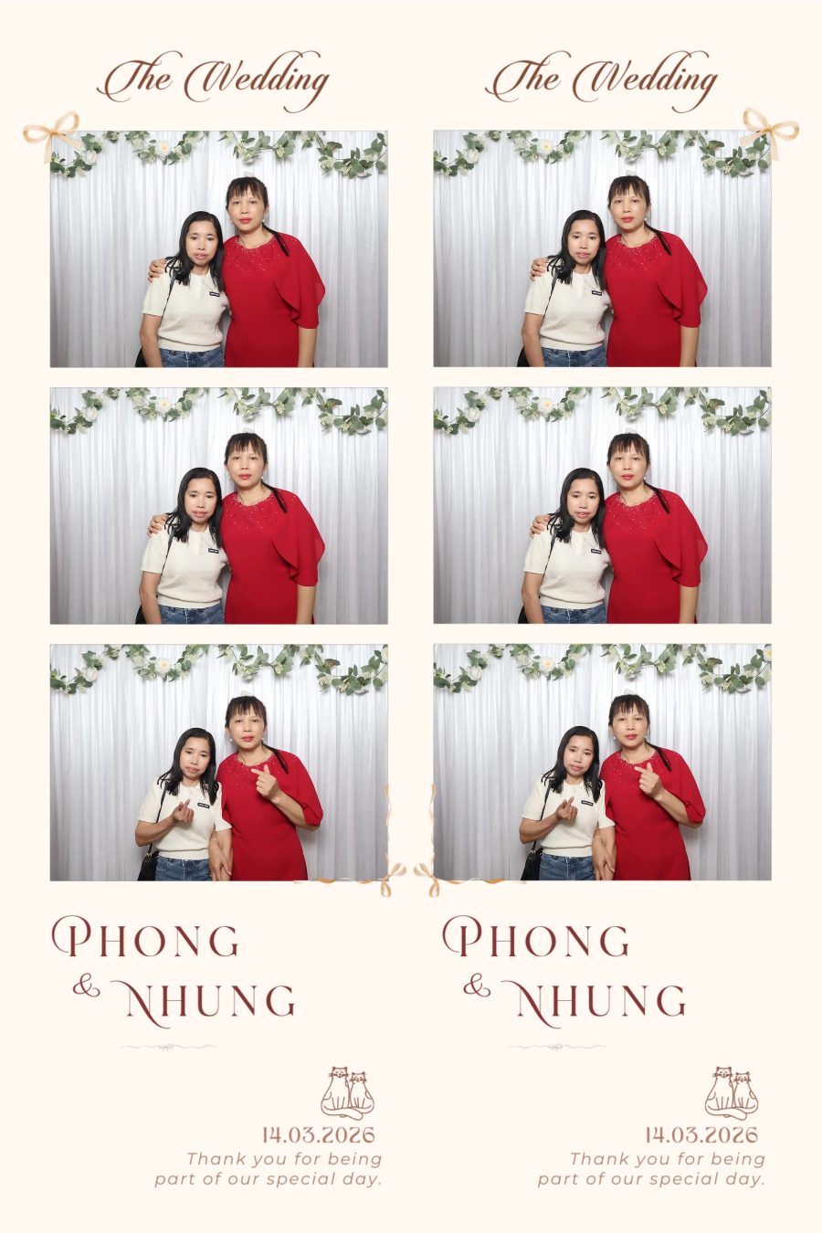 Chupbox Wedding photobooth for Phong & Nhung at Luxury Palace