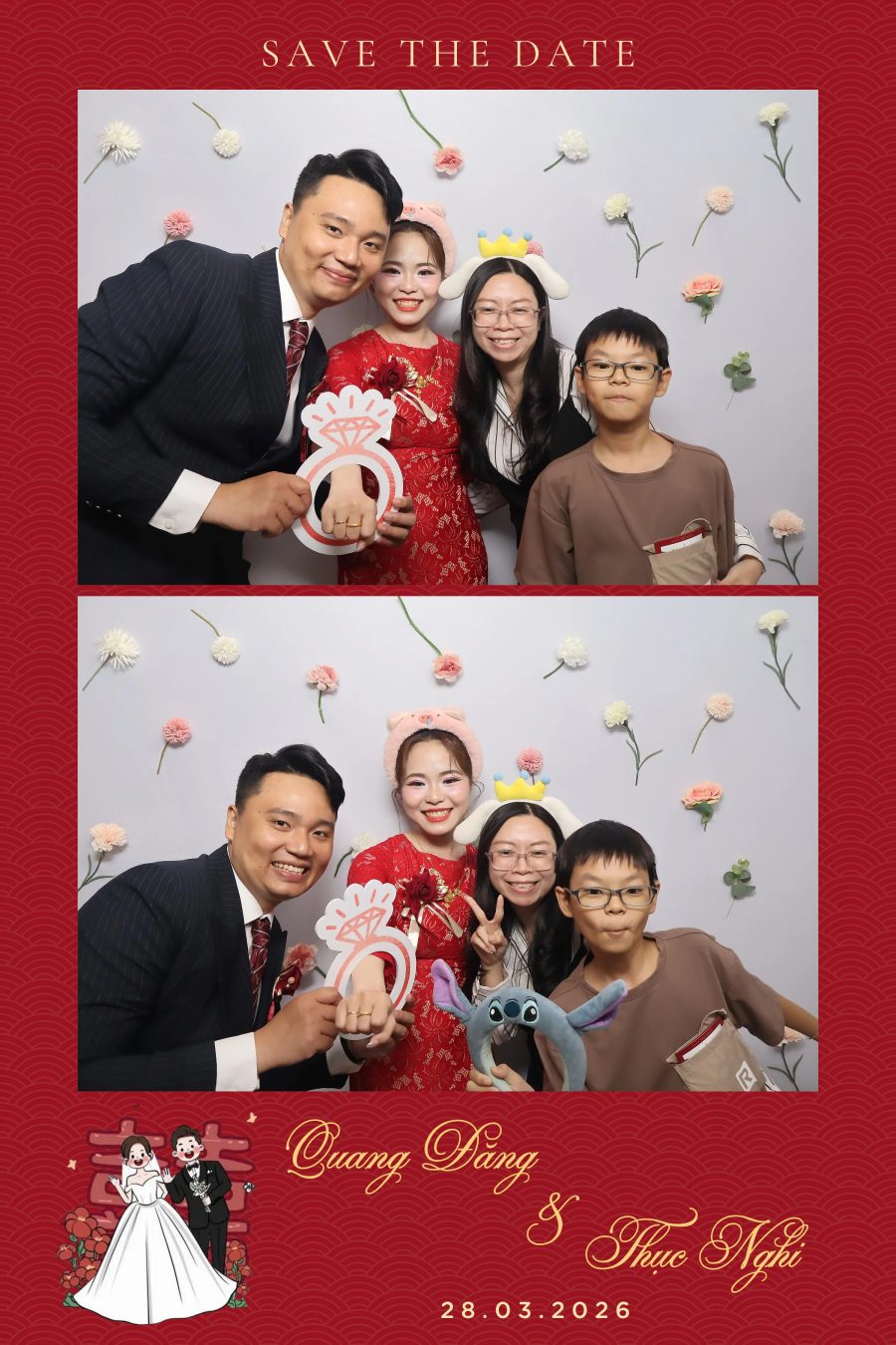Chupbox Wedding Photobooth for Dang & Nghi at Queen Plaza Ky Hoa