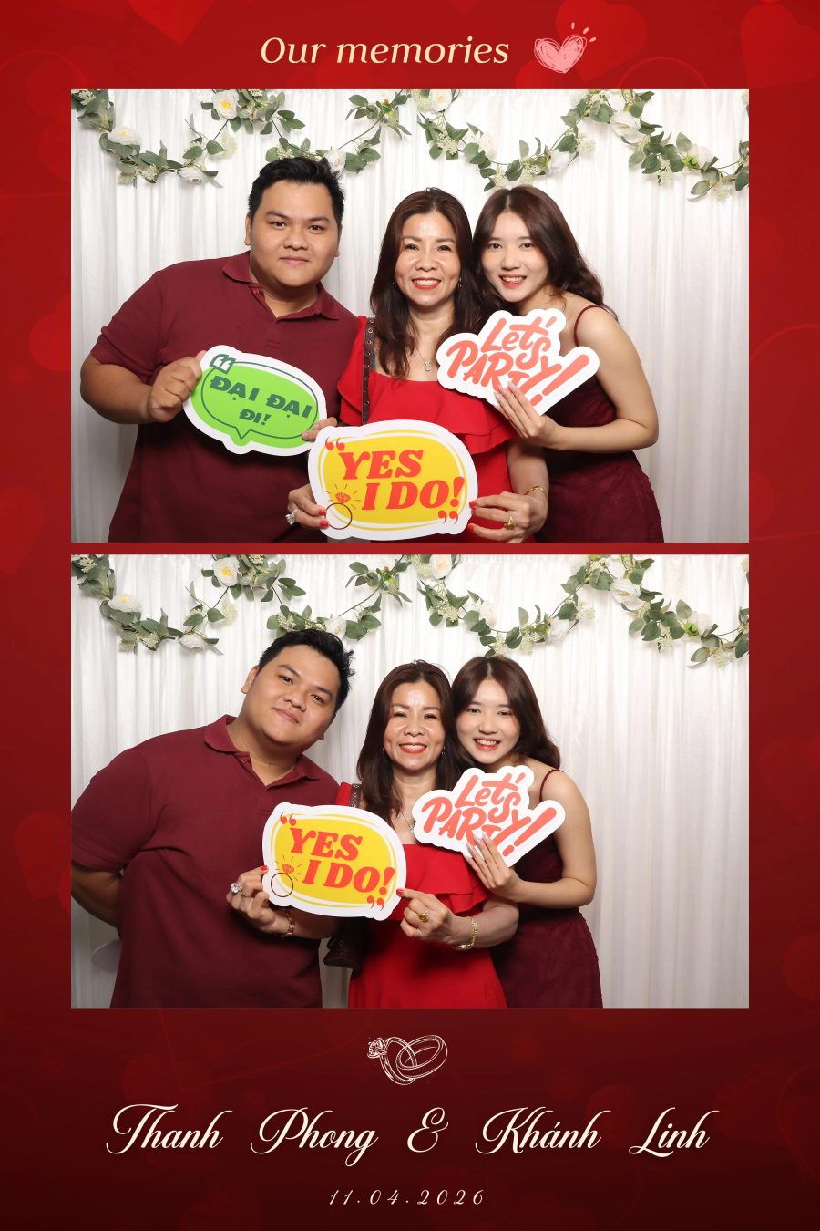 Chupbox Photobooth for Phong & Linh Wedding at Luxury Palace