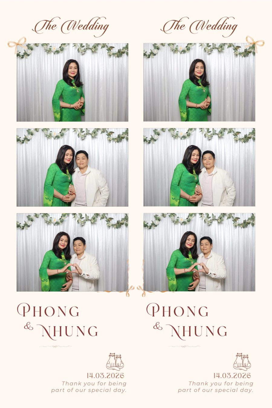 Chupbox Wedding photobooth for Phong & Nhung at Luxury Palace